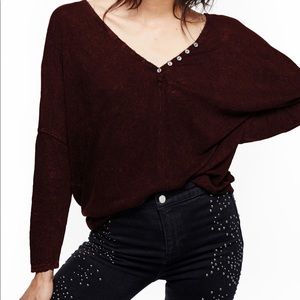 Free People Santa Cruz V Neck Shirt